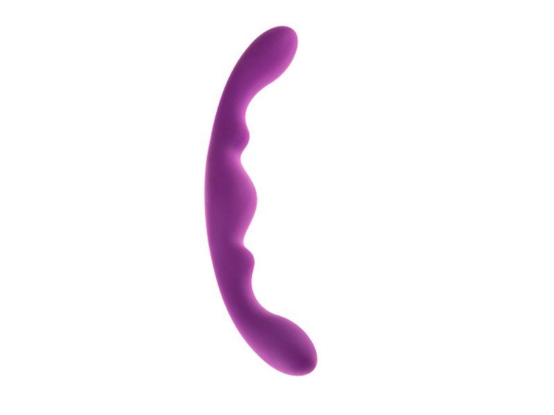 Podwójne dildo do pochwy i pupy lesbijskie 25 cm