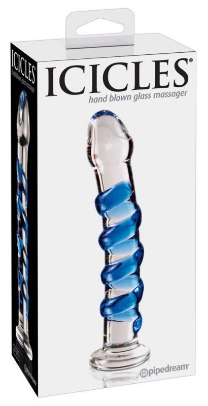 Szklane dildo ze spiralą 18 cm