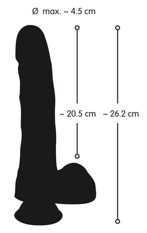 Realistyczne dildo z jądrami sztuczny penis 28 cm