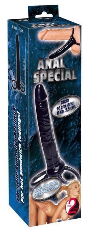 Strap-on nakładka na penisa dildo analne z pierścieniem na jądra 16 cm