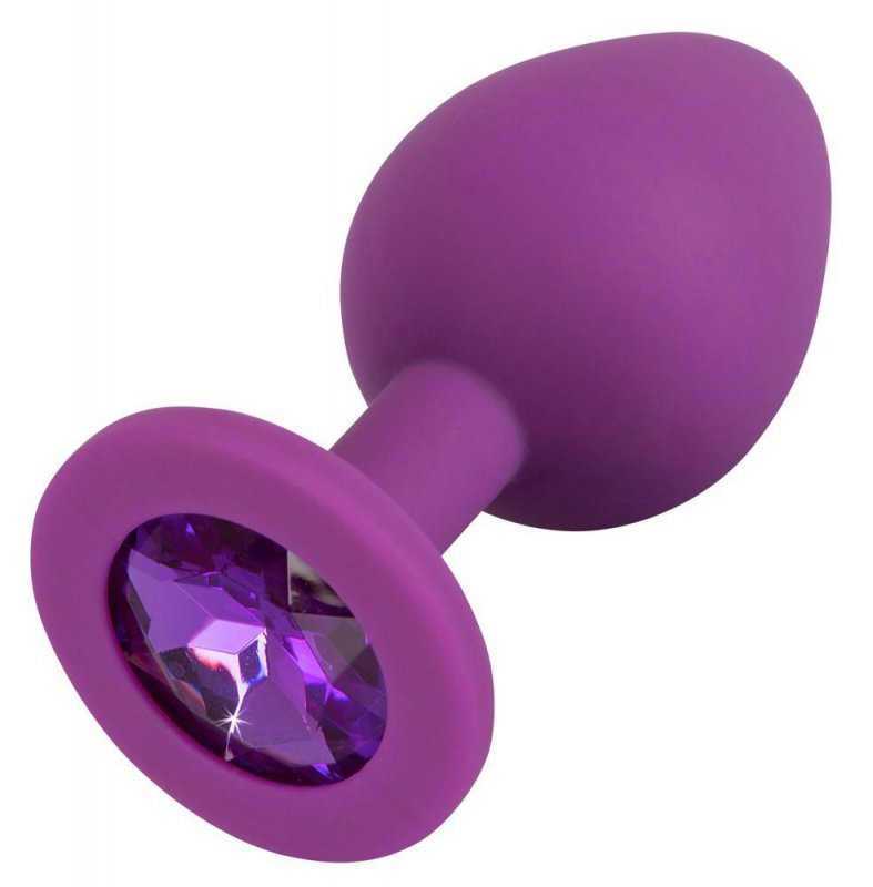 Fiolerowy plug analny klasyczny korek zatyczka z diamentem