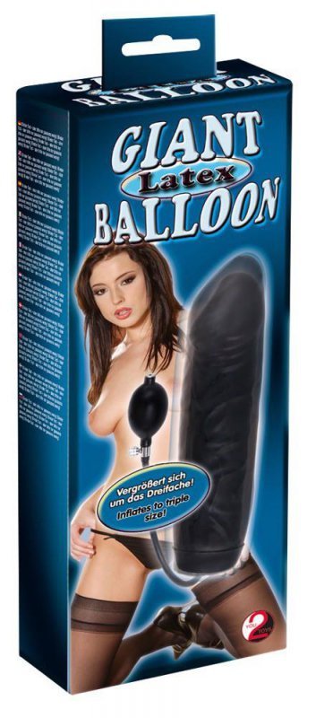 Pompowane długie czarne dildo penetrator waginy 31 cm