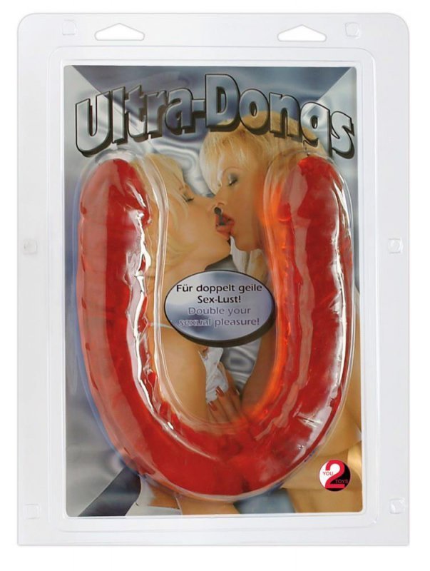 Dildo dwustonne dla lesbijek z żyłami 43 cm
