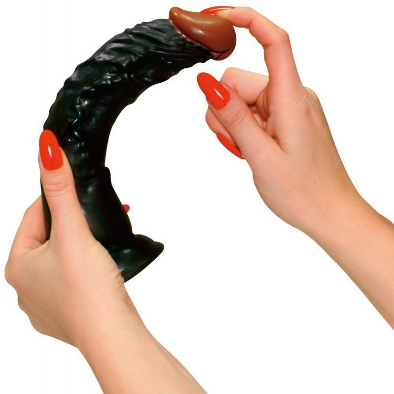 Afrykańskie żylaste dildo realistyczny penis 23 cm