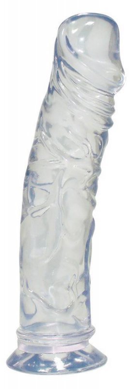 Dildo żelowe na przyssawce penis bez jąder 19,5 cm