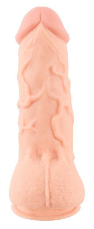 Duże żylaste dildo z przyssawką 25 cm