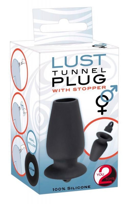 Tunelowy korek analny zatyczka plug z otworem rozpychacz