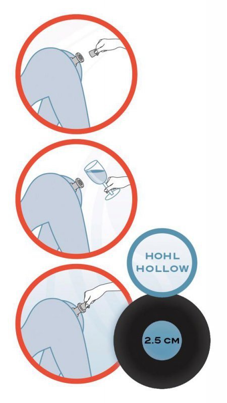 Tunelowy korek analny zatyczka plug z otworem rozpychacz