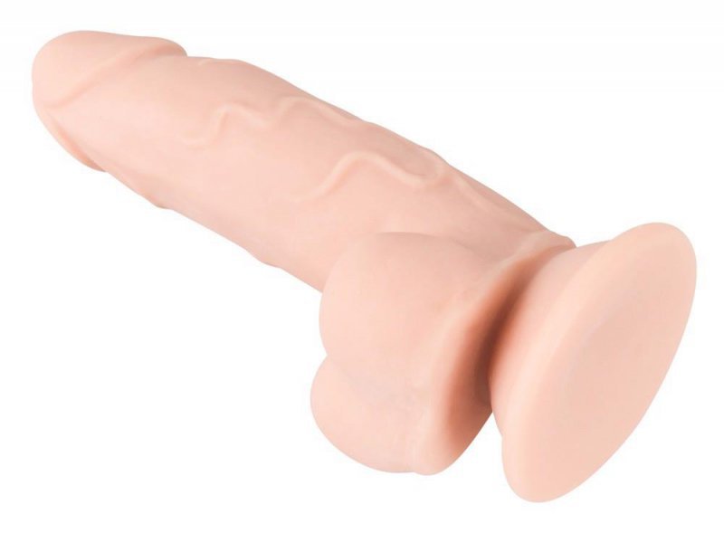 Elastyczne realistyczne dildo penis z przyssawką 17 cm