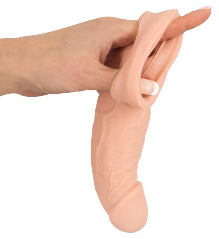 Realistyczna nakładka na penisa przedłużka pochwa oszaleje + 5 cm
