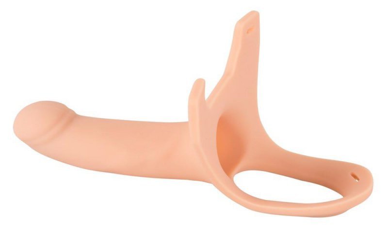 Nakładka na penisa strap on dildo sztuczny długi penis + 5 cm