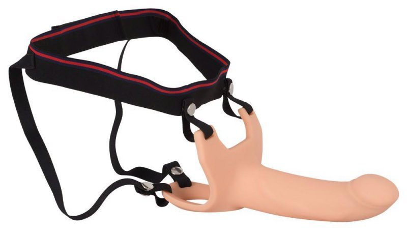 Nakładka na penisa strap on dildo sztuczny długi penis + 6 cm