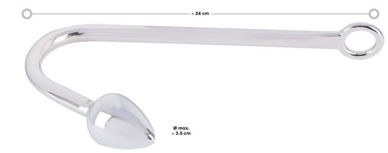 Dilator do penisa zagięty hak zatyczka do prącia
