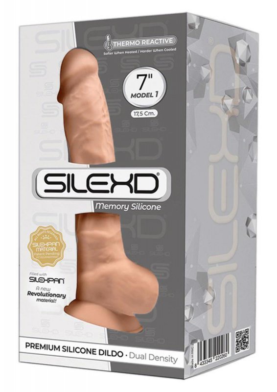 Penisa dildo z silexpanu twardy lub miękki od temperatury Silexd 18cm
