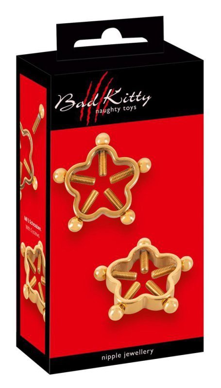 Zaciski klamerki na sutki śruby Bad Kitty jewellery 