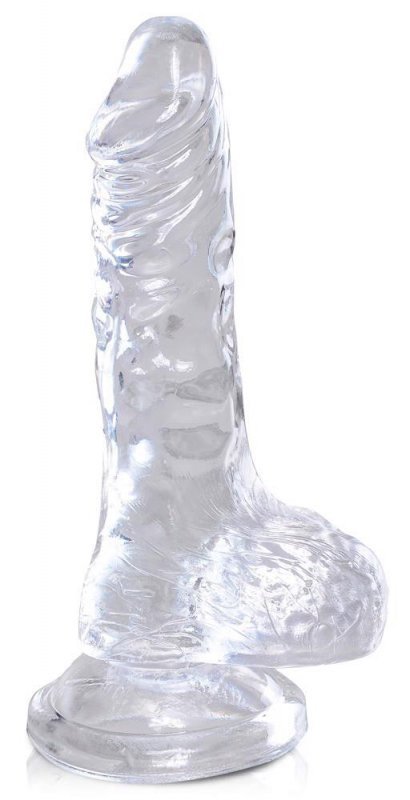 Małe dildo realne żelowe z jądrami przyssawka 10,2 cm