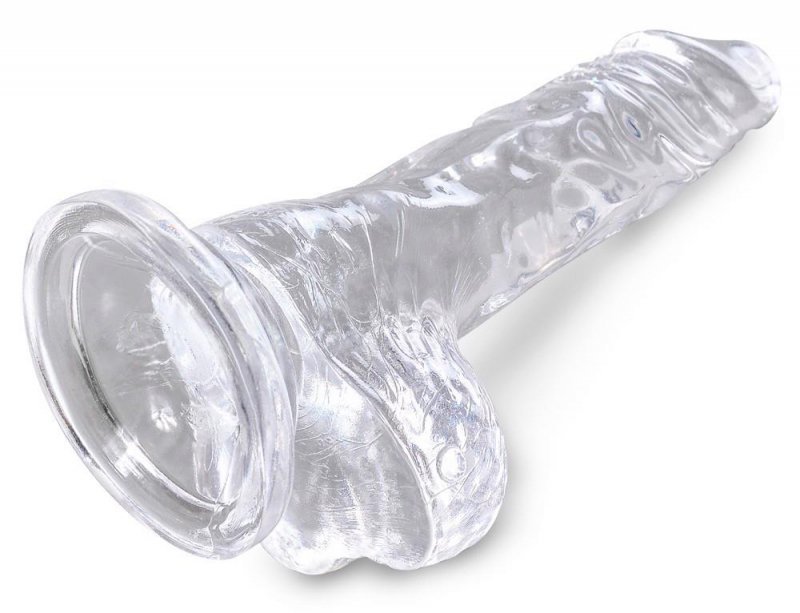 Małe dildo realne żelowe z jądrami przyssawka 10,2 cm