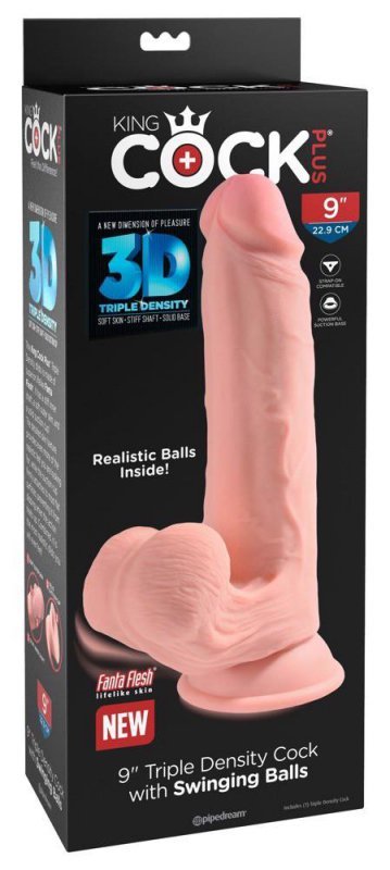 Miękkie realistyczne dildo z żyłami na przyssawce 23 cm 