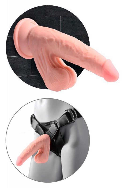 Miękkie realistyczne dildo z żyłami na przyssawce 23 cm 