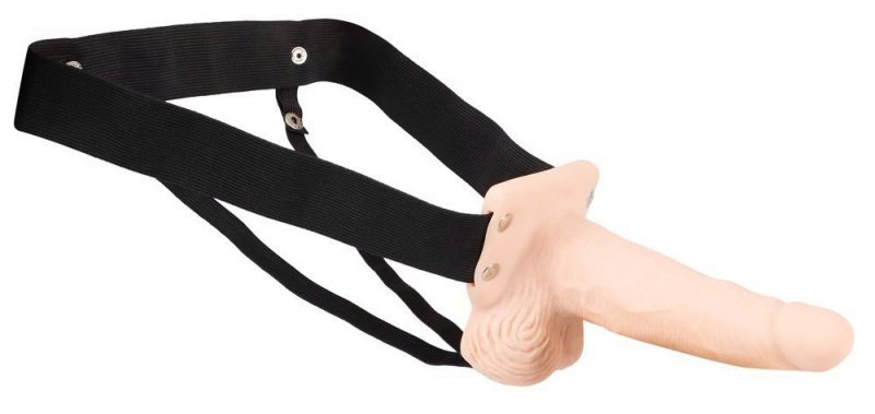 Realistyczna przedłużka penisa proteza strap on z funkcją wibracji