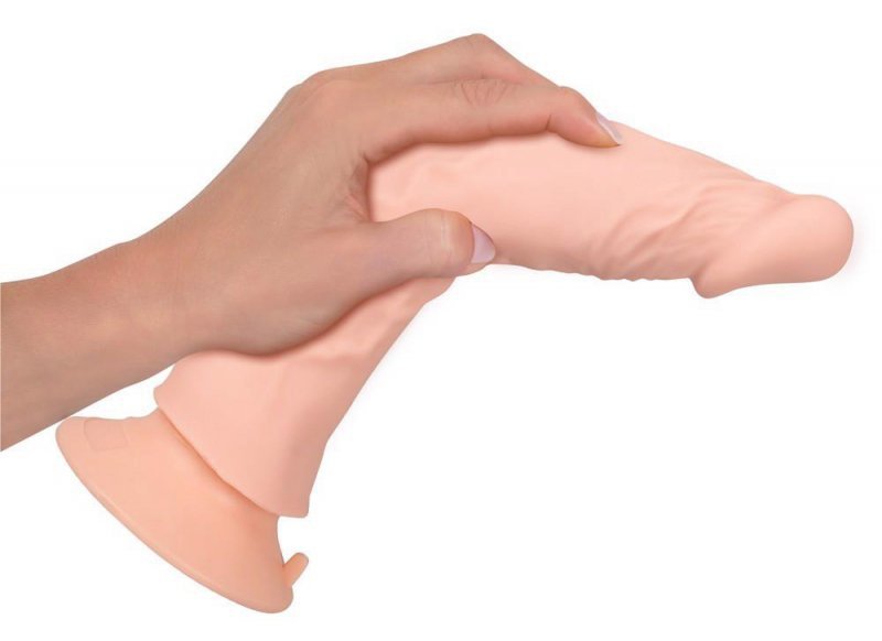 Elastyczne wibrujące dildo na przyssawce 21,5 cm