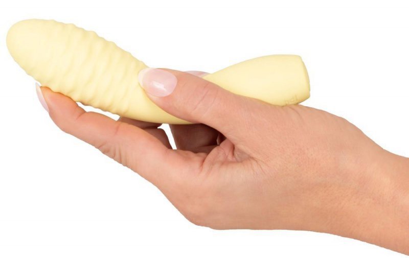 Cuties mini wibrator masażer z wypustkami żółty