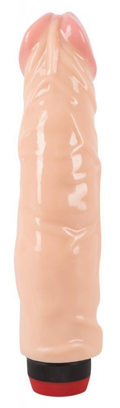 Realistyczny zakrzywiony wibrator cielisty 23 cm