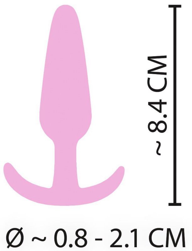 Stożkowy korek analny plug z uchwytem Cuties Plugs różowy
