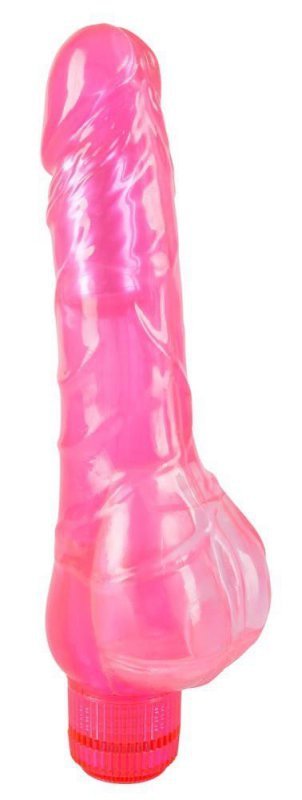 Realistyczny wibrator z wytryskiem różowy 24,5 cm