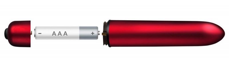 Klasyczny wibrator pociskowy metaliczna czerwień 9,2 cm