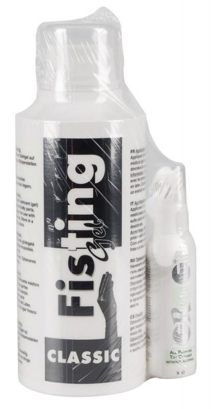 Rożluźniający lubrykant do fistingu 500 ml + płyn do czyszczenia sex zabawek