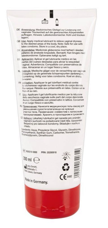 Nawilżający żel intymny na bazie wody 200 ml