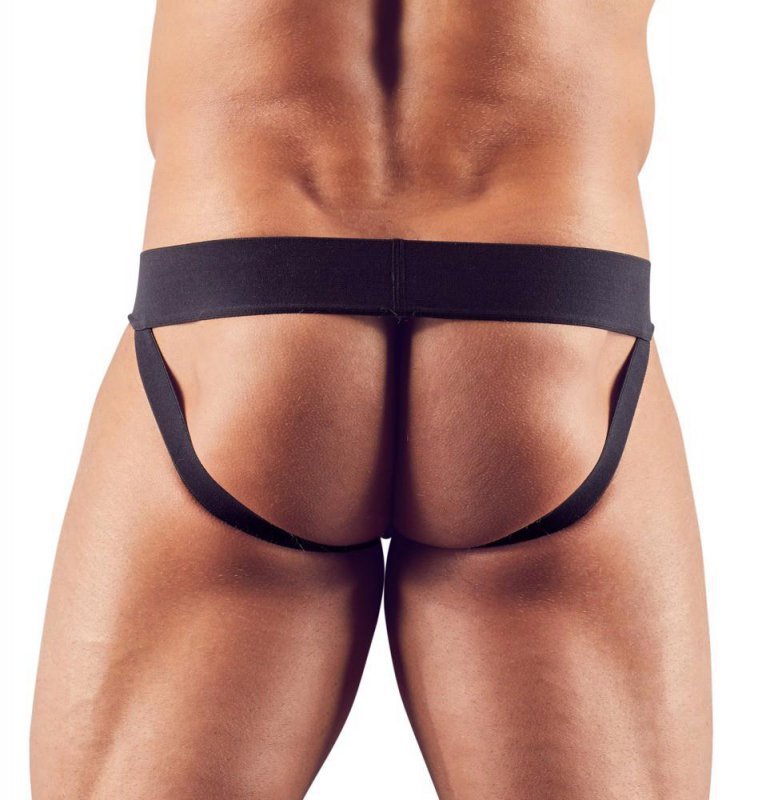 Jockstrapy męskie z siateczki prześwitujące czarne Men´s Jock L