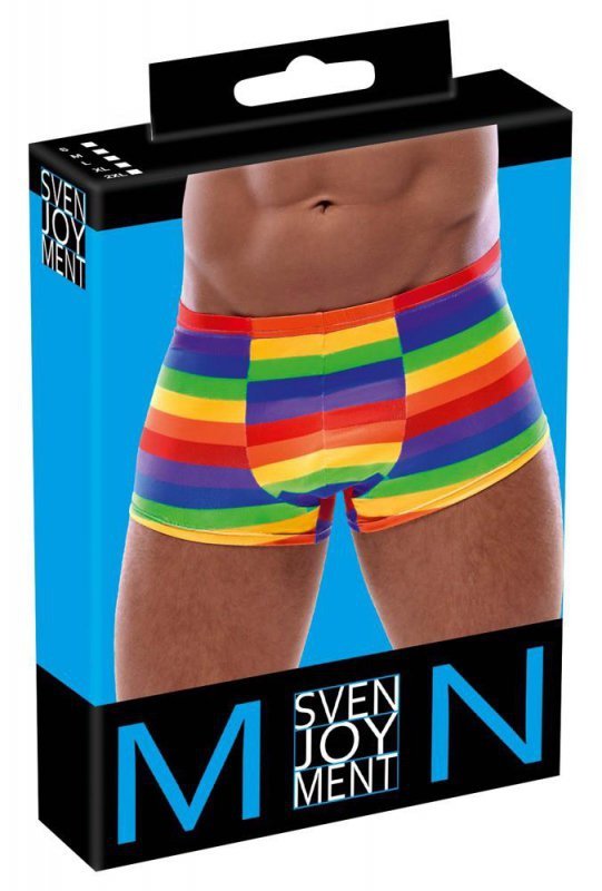 Seksowne bokserki męskie tęcza Men's Boxer Briefs Rainbow L