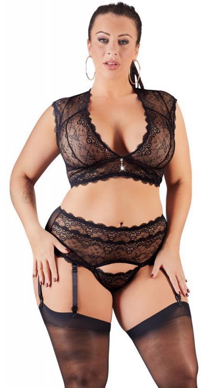Seksowny szeroki komplet bielizny Cottelli 3XL