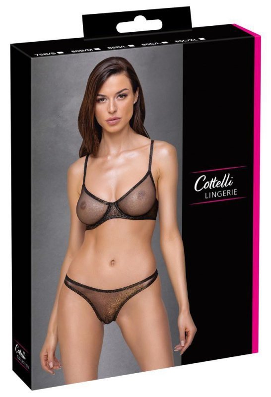Sex bielizna Cottelli biustonosz + stringi 80C/L
