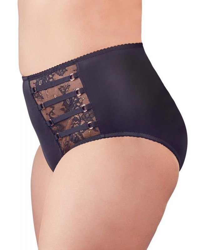 Czarne sex figi z wysokim stanem Cottelli XL