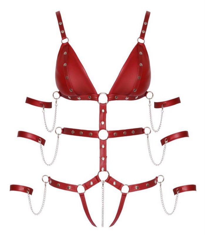 Uwodzicielskie body harness Bad Kitty Strap Body red M