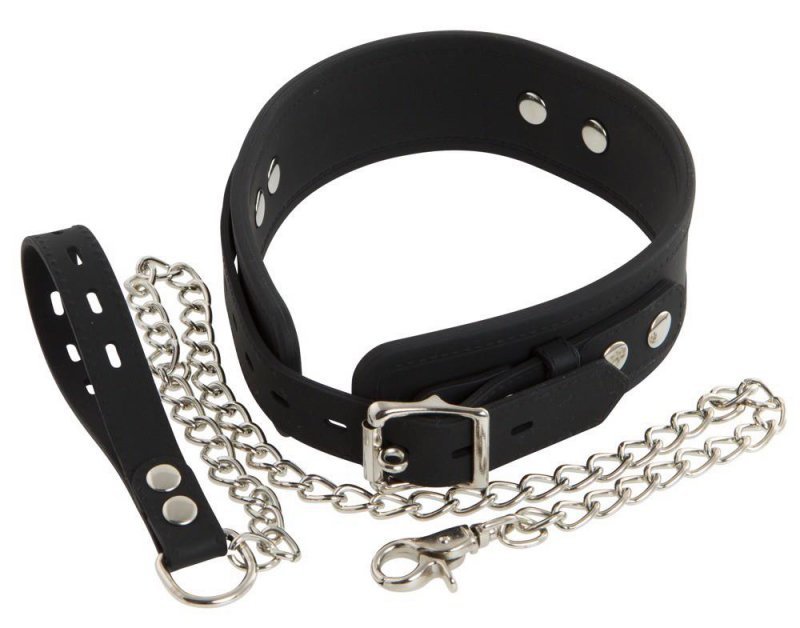Bardzo szeroka obroża damska BDSM z kółkiem
