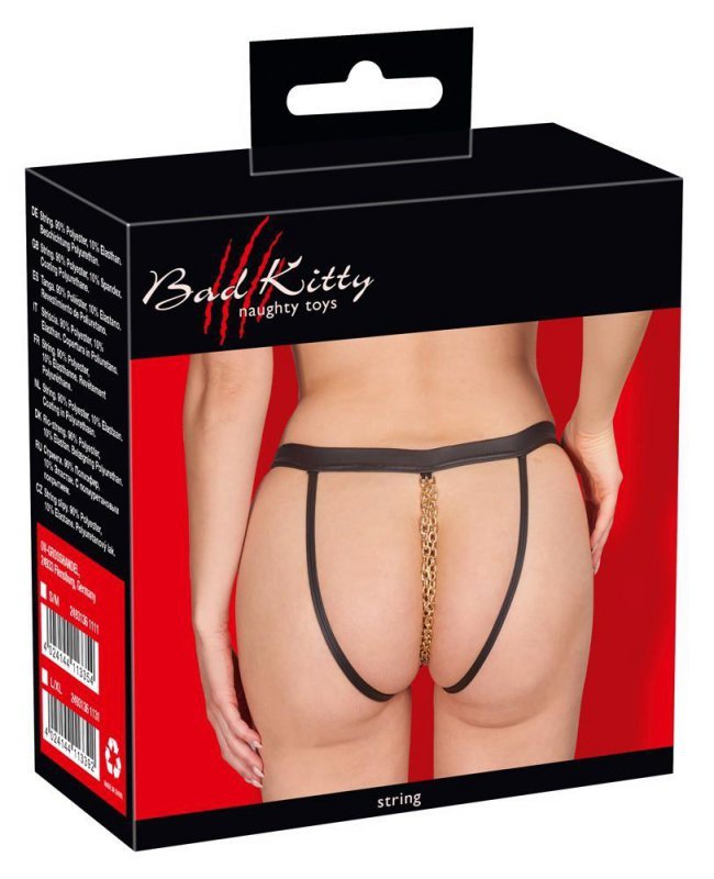 Stringi z łańcuszkiem Bad Kitty String L/XL