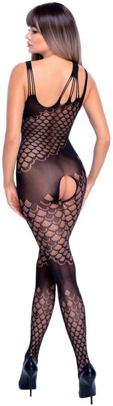 Kuszący erotyczny bodystocking z dziurką S-L