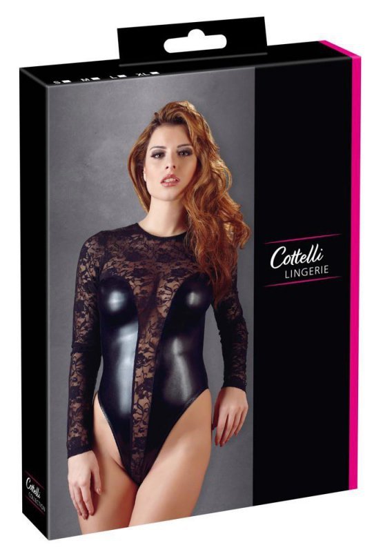 Błyszczące seksowne body bielizna Cottelli XL