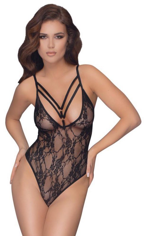 Piękna bielizna erotyczna body paski Cottelli L