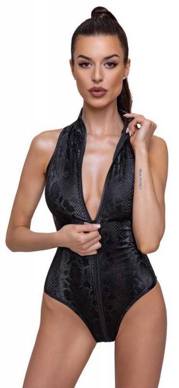 Sex bielizna body skóra węża zamek Cottelli S