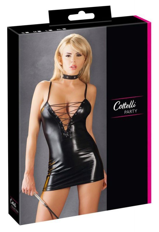 Erotyczna sukienka mini błyszcząca bdsm Cottelli M