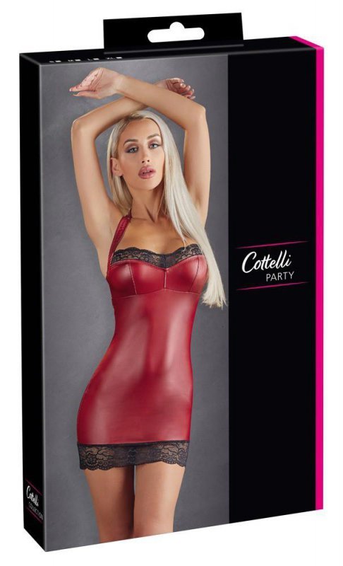Erotyczna sukienka czerwona mini koronka Cottelli M