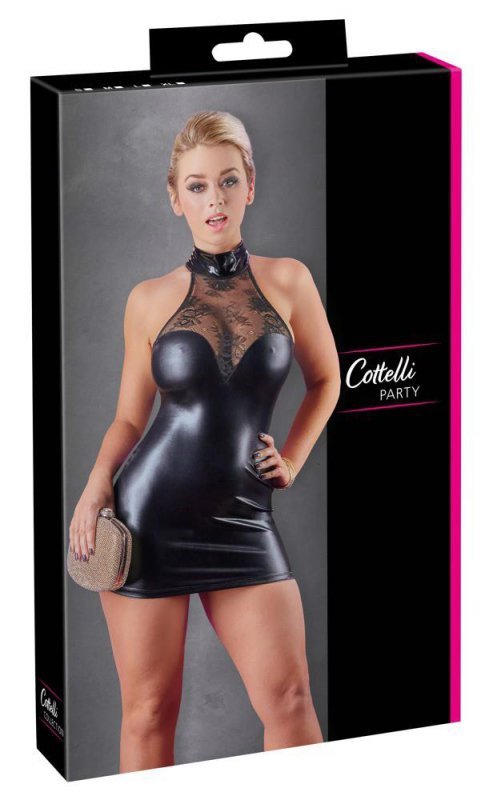 Sex sukienka mini z obrożą obcisła Cottelli L