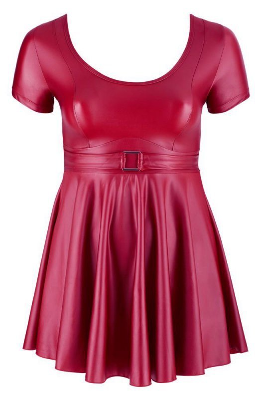 Bordowa rozkloszowana sukienka bdsm Cottelli 2XL