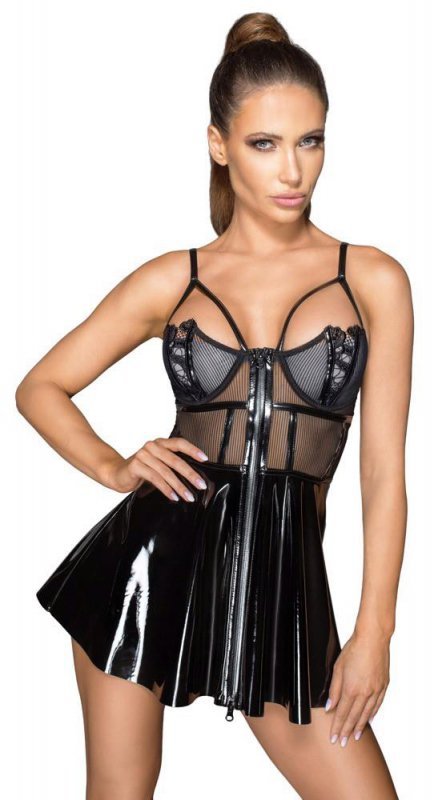 Vinyl mini dress XL