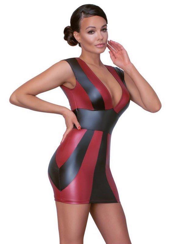 Sukienka mini czarno czerwona Cottelli L